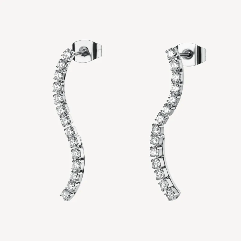 Orecchini Desideri Pendenti con Zirconi Donna Brosway