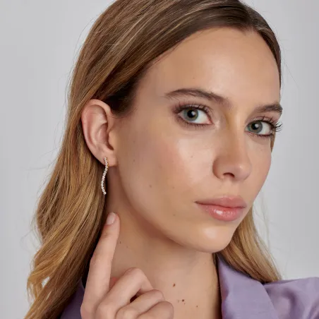 Orecchini Desideri Pendenti in Acciaio Dorato Donna Brosway