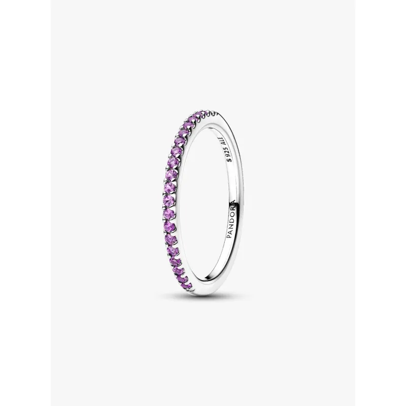 Anello Pavè Fascia Sottile Viola mis.56 Donna Pandora
