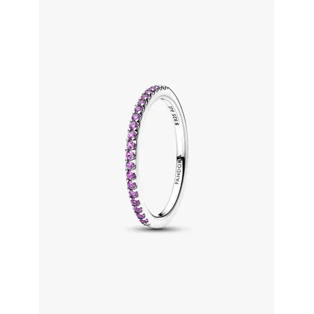 Anello Pavè Fascia Sottile Viola mis.56 Donna Pandora