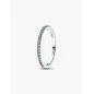 Anello Pavè Fascia Sottile Azzurro mis.54 Donna Pandora