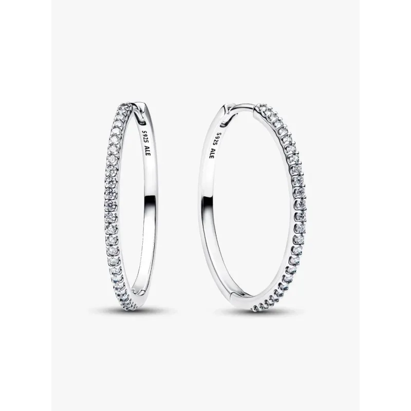 Orecchini Cerchi Grandi Pavè Donna Pandora Orecchini Cerchi Grandi Pavè Donna Pandora