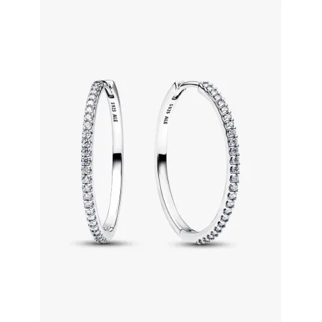 Orecchini Cerchi Grandi Pavè Donna Pandora