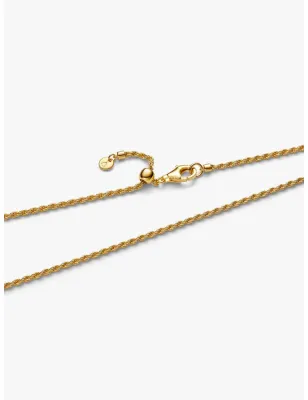 Collana Dorata Catenina Corda Intrecciata cm.45 Donna Pandora