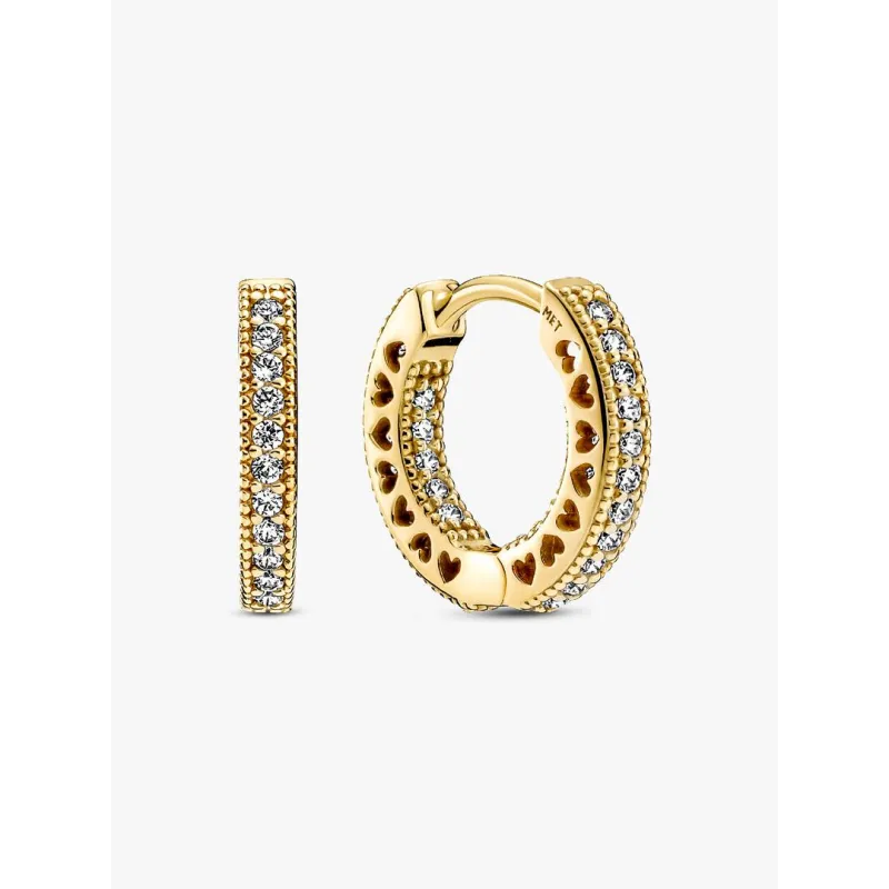 Orecchini Cerchio Cuori Donna Pandora Orecchini Cerchio Cuori Donna Pandora