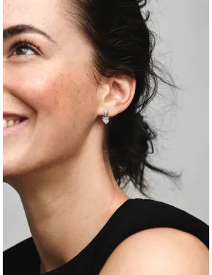Orecchini Pendenti Due Cuori Donna Pandora