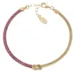 Bracciale Nodo d'Amore Dorato con Zirconi Rossi Donna Amen