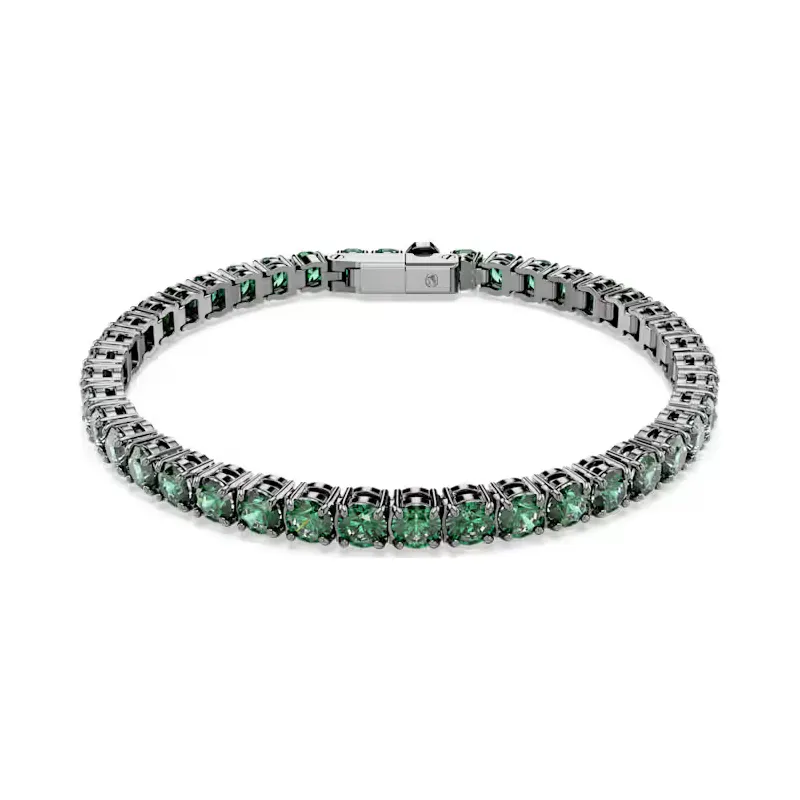 Bracciale Tennis Matrix, Vere, Placcato Rutenio Donna Swarovski Bracciale Tennis Matrix, Vere, Placcato Rutenio Donna Swarovski