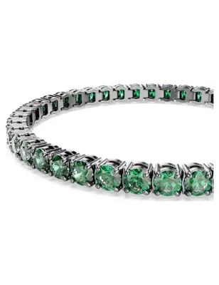 Bracciale Tennis Matrix, Vere, Placcato Rutenio Donna Swarovski