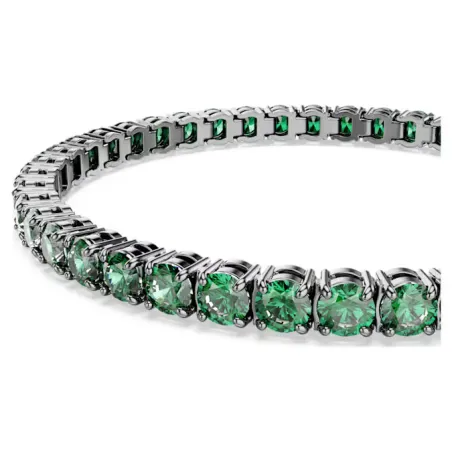 Bracciale Tennis Matrix, Vere, Placcato Rutenio Donna Swarovski