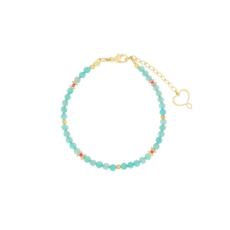 Bracciale Pietre di Amazzonite Donna Maman et Sophie Bracciale Pietre di Amazzonite Donna Maman et Sophie