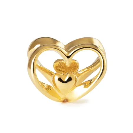 Bead Cuore a Cuore Placcato Oro Donna Trollbeads