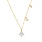 COLLANA DORATA TRIS DI ZIRCONI BIANCHI DONNA AMEN COLLANA DORATA TRIS DI ZIRCONI BIANCHI DONNA AMEN