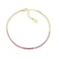 Bracciale Tennis Dorato Degradé Fucsia con Zirconi Donna Amen
