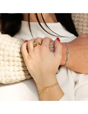 Bracciale Nodo d'Amore Dorato Donna Amen