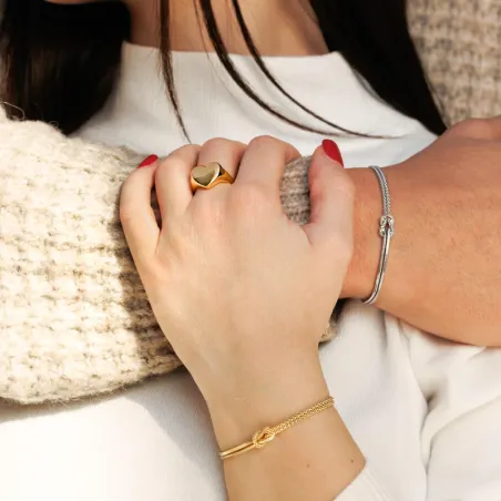 Bracciale Nodo d'Amore Dorato Donna Amen