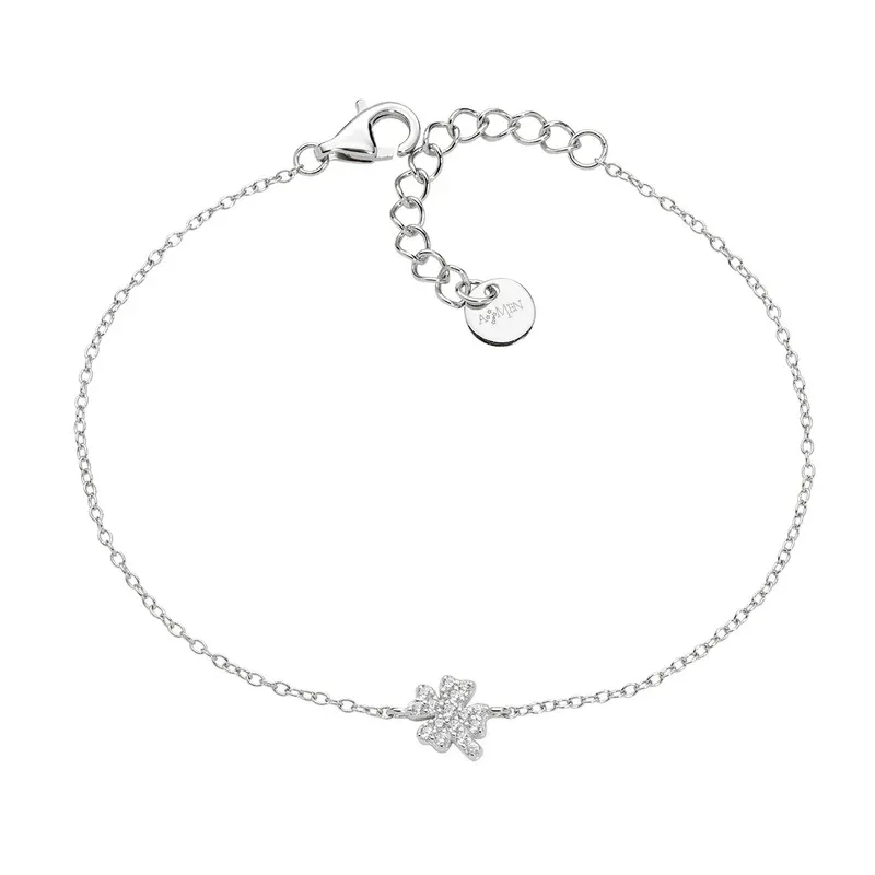 Bracciale Mini Quadrifoglio Pavé Donna Amen