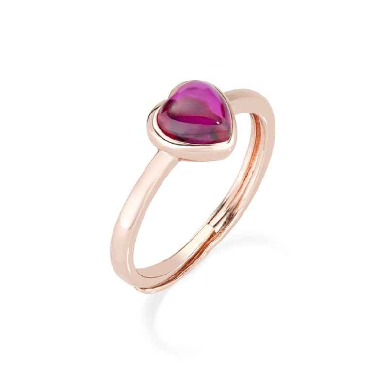 ANELLO REGOLABILE CUORE BOMBATO MIS.2 DONNA AMEN ANELLO REGOLABILE CUORE BOMBATO MIS.2 DONNA AMEN