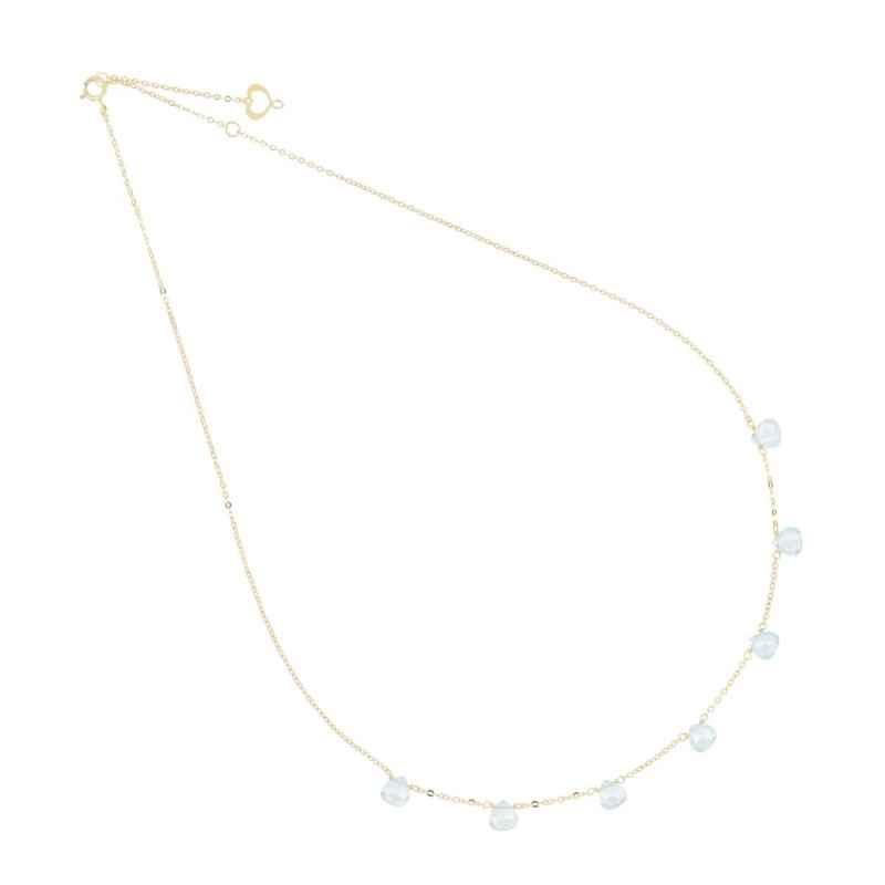 Girocollo 18kt Drops Topazio Azzurro Donna Maman et Sophie Girocollo 18kt Drops Topazio Azzurro Donna Maman et Sophie