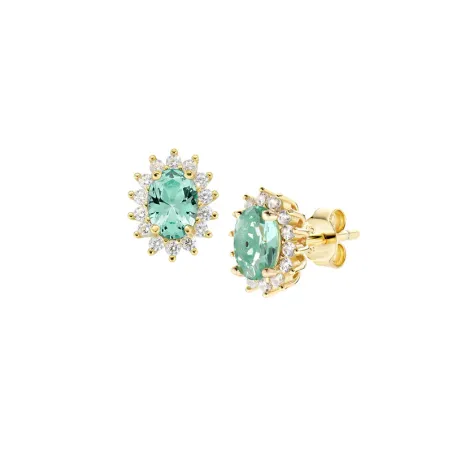 Orecchini Royal Lady Mini Dorati con Zircone Verde Acqua Donna Amen - category_name - XDMG De Marchi Gianotti