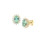 Orecchini Royal Lady Mini Dorati con Zircone Verde Acqua Donna Amen Orecchini Royal Lady Mini Dorati con Zircone Verde Acqua Donna Amen