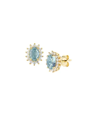 Orecchini Royal Lady Mini Dorati con Zircone Blu London Donna Amen - category_name - XDMG De Marchi Gianotti