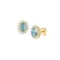 Orecchini Royal Lady Mini Dorati con Zircone Blu London Donna Amen Orecchini Royal Lady Mini Dorati con Zircone Blu London Donna Amen