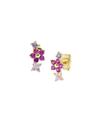 Orecchini a Lobo Primula Fucsia Dorati Donna Amen