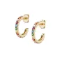 Orecchini Mini Cerchio Arcobaleno Dorati Donna Amen Orecchini Mini Cerchio Arcobaleno Dorati Donna Amen