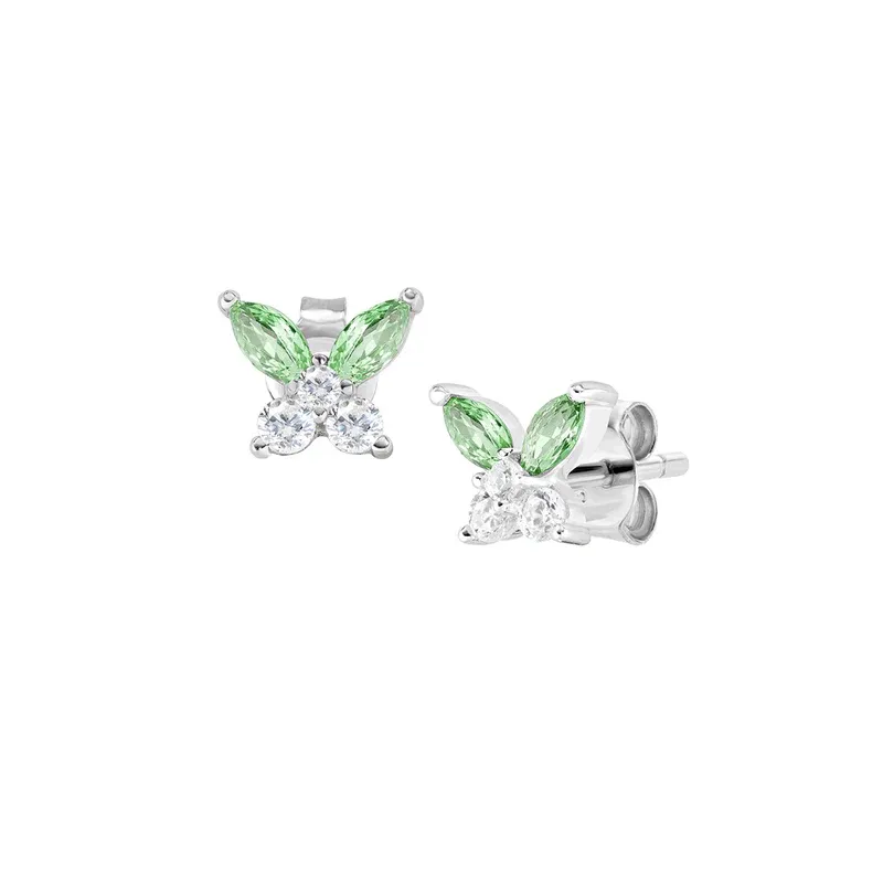 Orecchini a Lobo Petali Verde Acqua Donna Amen Orecchini a Lobo Petali Verde Acqua Donna Amen