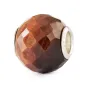 Bead Occhio di Tigre Rosso Rotondo Sfaccettato Trollbeads