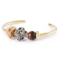 Bead Occhio di Tigre Rosso Rotondo Sfaccettato Trollbeads
