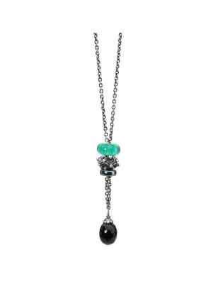 Collana ARGENTO CON ONICE NERO 70CM Donna Trollbeads
