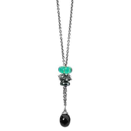Collana ARGENTO CON ONICE NERO 70CM Donna Trollbeads