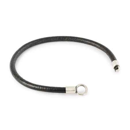 Bracciale PELLE E ARGENTO NERO 22CM Trollbeads - category_name - XDMG De Marchi Gianotti