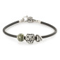 Bracciale PELLE E ARGENTO NERO 22CM Trollbeads Bracciale PELLE E ARGENTO NERO 22CM Trollbeads