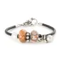 Bracciale in Pelle e Argento, Nero, mis.19 cm Trollbeads Bracciale in Pelle e Argento, Nero, mis.19 cm Trollbeads