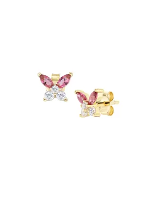 Orecchini a Lobo Petali Rosso Ciliegia Dorati Donna Amen - category_name - XDMG De Marchi Gianotti
