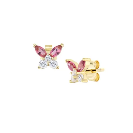 Orecchini a Lobo Petali Rosso Ciliegia Dorati Donna Amen - category_name - XDMG De Marchi Gianotti