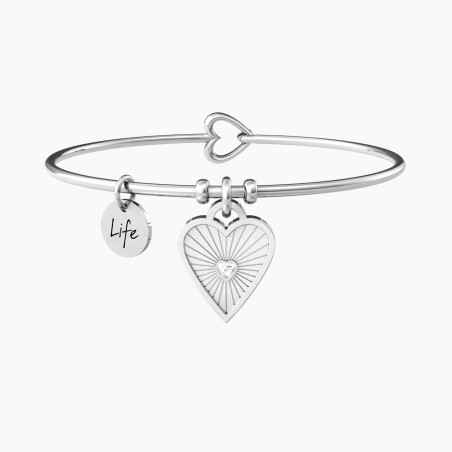 BRACCIALE RIGIDO CON CUORE E SCRITTA LOVE KIDULT 731995 Kidult