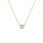 Collana Dorata Dolce Cuore Acquamarina Donna Amen Collana Dorata Dolce Cuore Acquamarina Donna Amen