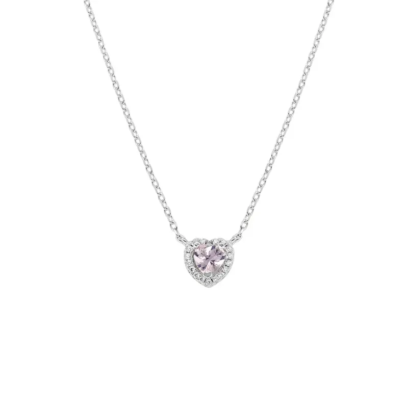 Collana Dolce Cuore Rosa Morganite Donna Amen Collana Dolce Cuore Rosa Morganite Donna Amen