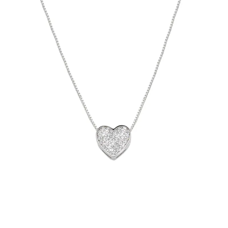 Collana Cuore Luminoso Pavé Donna Amen