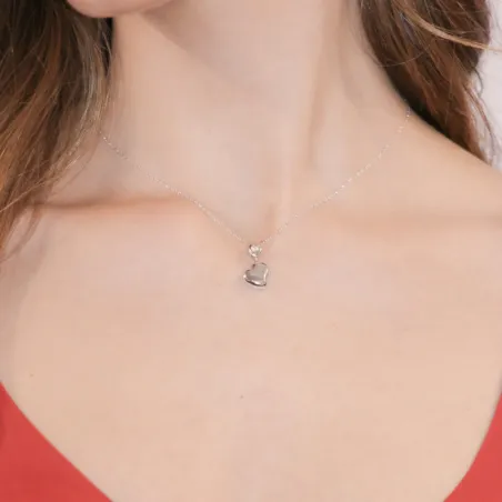 Collana Cuori Gemelli con Zircone Donna Amen