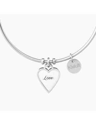 BRACCIALE RIGIDO CON CUORE E SCRITTA LOVE KIDULT 731995 KIDULT
