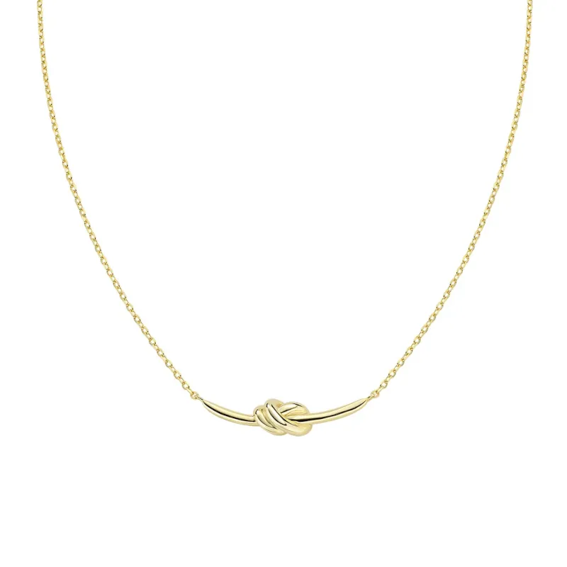 Collana Nodo d'Amore in Ottone Dorato Donna Amen Collana Nodo d'Amore in Ottone Dorato Donna Amen