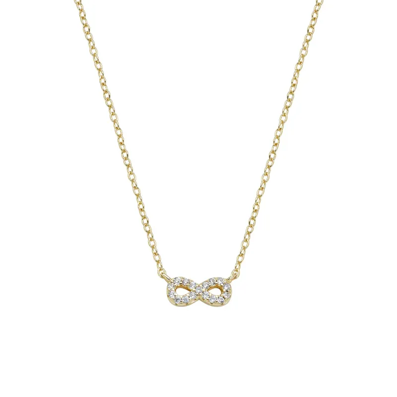 Collana Mini Infinito Pavé Dorata Donna Amen