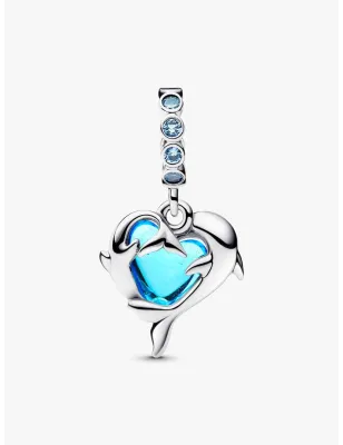Charm Pendente Pendente Delfini e Cuore Vetro di Murano Pandora - category_name - XDMG De Marchi Gianotti