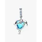 Charm Pendente Pendente Delfini e Cuore Vetro di Murano Pandora