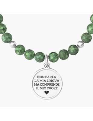 BRACCIALE ELASTICO GIADA VERDE E CIONDOLO PETS KIDULT